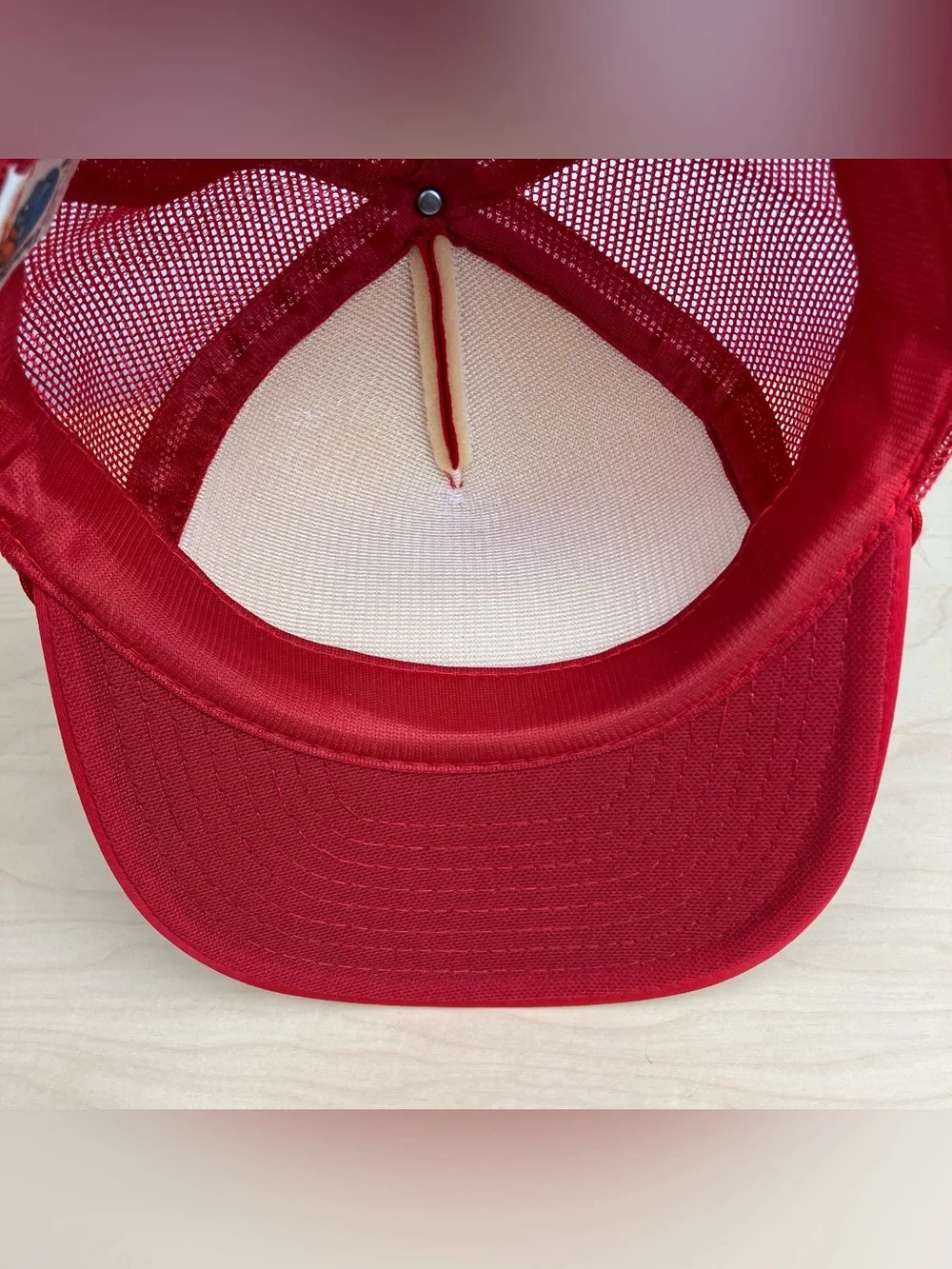Vintage Owls Head Transportation Museum Maine Red Mesh Rope Snapback Trucker Hat